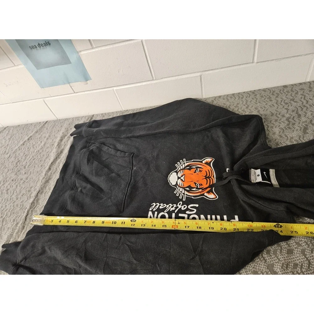 Vtg Nike Princeton Tigers‎ Sweatshirt Mens Small Black Center Swoosh Hoodie